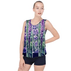 Collage Fleurs Violette Bubble Hem Chiffon Tank Top by kcreatif