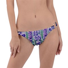 Collage Fleurs Violette Ring Detail Bikini Bottom by kcreatif