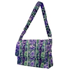 Collage Fleurs Violette Full Print Messenger Bag (l) by kcreatif