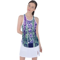 Collage Fleurs Violette Racer Back Mesh Tank Top by kcreatif