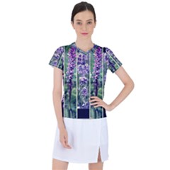 Collage Fleurs Violette Women s Sports Top