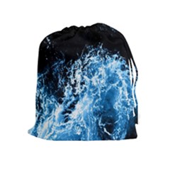 Photo Vagues  Drawstring Pouch (xl) by kcreatif