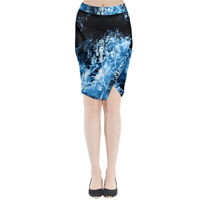 Photo Vagues  Midi Wrap Pencil Skirt