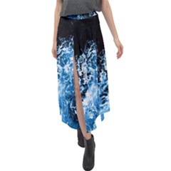 Photo Vagues  Velour Split Maxi Skirt by kcreatif