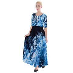 Photo Vagues  Half Sleeves Maxi Dress by kcreatif