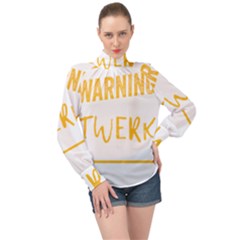 Twerking T-shirt Best Dancer Lovers & Twirken Twerken Gift | Booty Shake Dance Twerken Present | Twerkin Shirt Twerking Tee High Neck Long Sleeve Chiffon Top by reckmeck