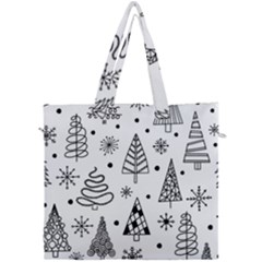 Seamless Pattern With Christmas Trees Canvas Travel Bag by Vaneshart