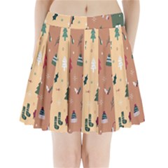 Flat Design Christmas Pattern Collection Pleated Mini Skirt by Vaneshart