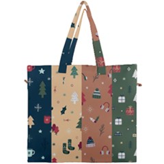 Flat Design Christmas Pattern Collection Canvas Travel Bag by Vaneshart