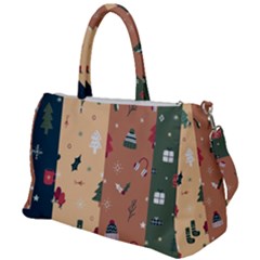 Flat Design Christmas Pattern Collection Duffel Travel Bag by Vaneshart