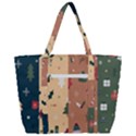 Flat Design Christmas Pattern Collection Zip Up Canvas Bag View3