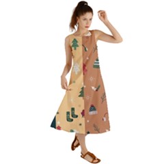 Flat Design Christmas Pattern Collection Summer Maxi Dress by Vaneshart