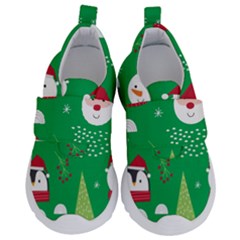 Cute Face Christmas Character Cute Santa Claus Reindeer Snowman Penguin Kids  Velcro No Lace Shoes by Vaneshart