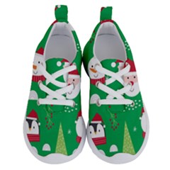 Cute Face Christmas Character Cute Santa Claus Reindeer Snowman Penguin Running Shoes by Vaneshart