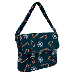 Christmas Seamless Pattern With Candies Snowflakes Buckle Messenger Bag by Vaneshart