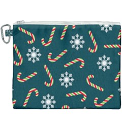 Christmas Seamless Pattern With Candies Snowflakes Canvas Cosmetic Bag (xxxl) by Vaneshart