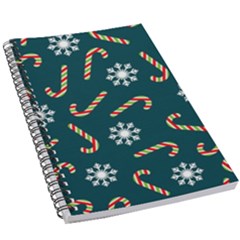 Christmas Seamless Pattern With Candies Snowflakes 5 5  X 8 5  Notebook by Vaneshart