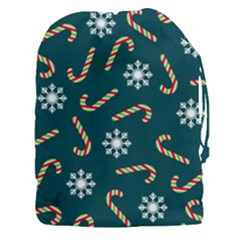 Christmas Seamless Pattern With Candies Snowflakes Drawstring Pouch (3xl) by Vaneshart