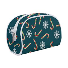 Christmas Seamless Pattern With Candies Snowflakes Makeup Case (small)