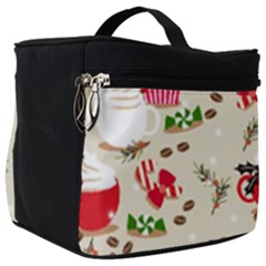 Christmas Coffe Cupcake Seamless Pattern Make Up Travel Bag (big)