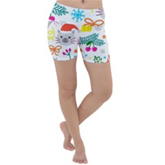 Funny Christmas Pattern Lightweight Velour Yoga Shorts