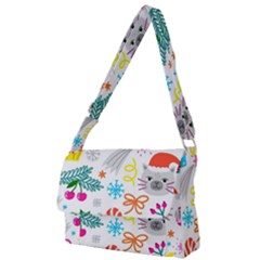 Funny Christmas Pattern Full Print Messenger Bag (l)