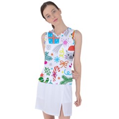 Funny Christmas Pattern Women s Sleeveless Sports Top