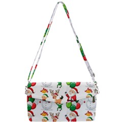 Seamless Pattern Christmas Removable Strap Clutch Bag