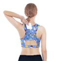 Funny Christmas Pattern With Snowman Reindeer Sports Bra With Pocket View2