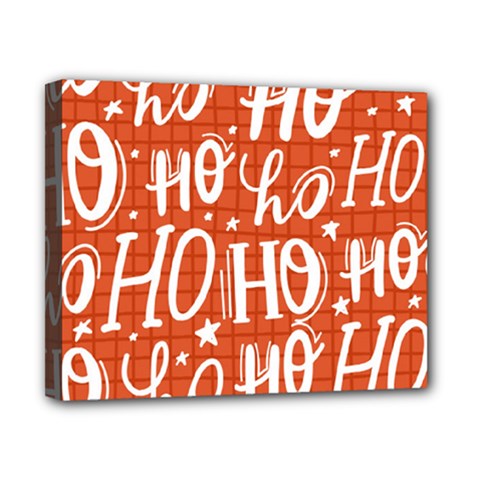 Ho Ho Ho Lettering Seamless Pattern Santa Claus Laugh Canvas 10  X 8  (stretched) by Vaneshart