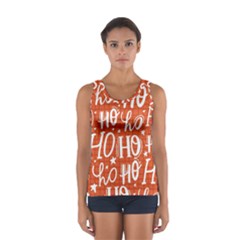 Ho Ho Ho Lettering Seamless Pattern Santa Claus Laugh Sport Tank Top  by Vaneshart