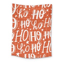 Ho Ho Ho Lettering Seamless Pattern Santa Claus Laugh Medium Tapestry by Vaneshart