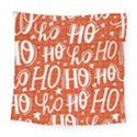 Ho Ho Ho Lettering Seamless Pattern Santa Claus Laugh Square Tapestry (Large) View1