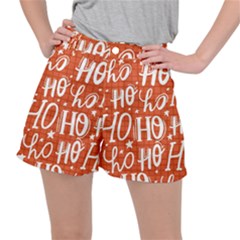 Ho Ho Ho Lettering Seamless Pattern Santa Claus Laugh Ripstop Shorts