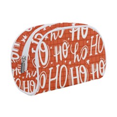 Ho Ho Ho Lettering Seamless Pattern Santa Claus Laugh Makeup Case (small)