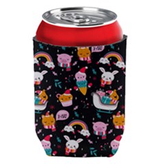 Colorful Funny Christmas Pattern Merry Xmas Can Holder by Vaneshart