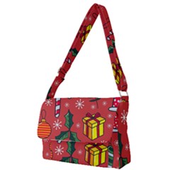 Colorful Funny Christmas Pattern Full Print Messenger Bag (s) by Vaneshart