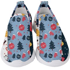 Christmas Pattern Collection Flat Design Kids  Slip On Sneakers by Vaneshart