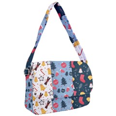 Christmas Pattern Collection Flat Design Courier Bag by Vaneshart