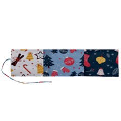 Christmas Pattern Collection Flat Design Roll Up Canvas Pencil Holder (l) by Vaneshart