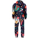 Colorful Funny Christmas Pattern Cute Cartoon Hooded Jumpsuit (Men)  View2