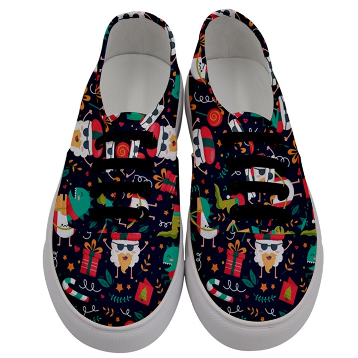 Colorful Funny Christmas Pattern Cute Cartoon Men s Classic Low Top Sneakers