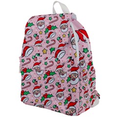 Colorful Funny Christmas Pattern Santa Claus Top Flap Backpack by Vaneshart