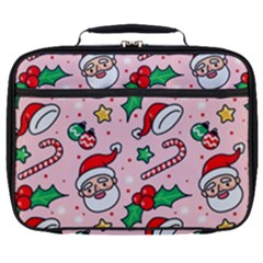 Colorful Funny Christmas Pattern Santa Claus Full Print Lunch Bag by Vaneshart