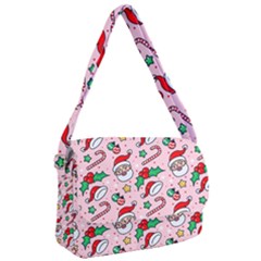 Colorful Funny Christmas Pattern Santa Claus Courier Bag by Vaneshart