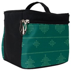 Beautiful Knitted Christmas Pattern Green Make Up Travel Bag (big) by Vaneshart