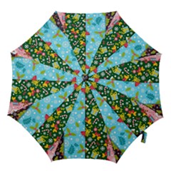 Flat Design Christmas Pattern Collection Hook Handle Umbrellas (small) by Vaneshart