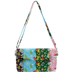 Flat Design Christmas Pattern Collection Removable Strap Clutch Bag by Vaneshart