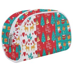 Funny Christmas Pattern Hohoho Makeup Case (medium) by Vaneshart