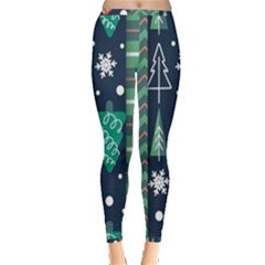 Flat Design Christmas Pattern Set Inside Out Leggings by Vaneshart